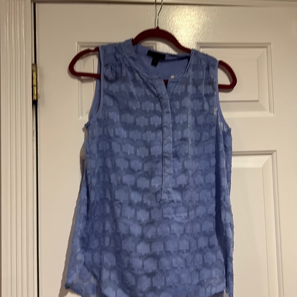 Corn blue J.Crew shirt and camisole.